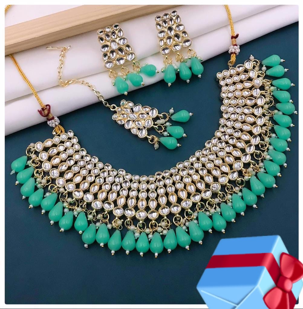 Wedding Wear Kundan Bridal Set Accessories Wholesale Price In Surat
